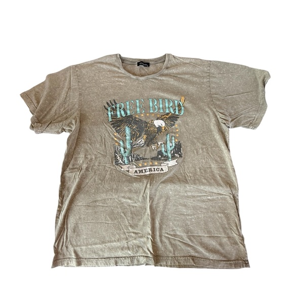 Free Bird Graphic Tee - Tan - Picture 1 of 3